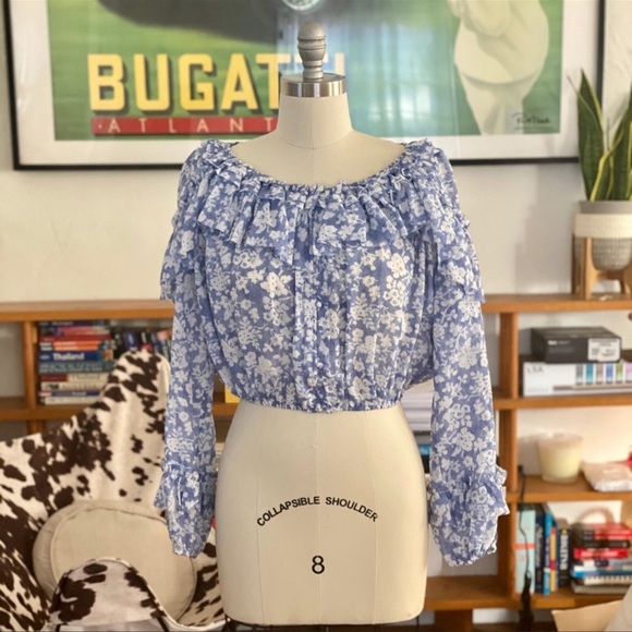 LoveShackFancy Ruffle Popover Top - Picture 3 of 7